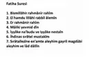 Fatiha Okunuşu ve Anlamı Fatiha Okunuşu ve Anlamı